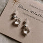 Elegant Clear Quartz Heart Earrings in Silver 