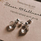 Clear Quartz Heart Crystal Earrings with Silver Setting