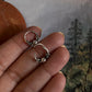 Elegant antique silver hoop earrings with intricate design 6.
