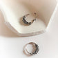 Classic design 4 antique silver hoop earrings for a sophisticated look.