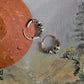 Antique silver hoops with design 8, offering a vintage yet chic style.