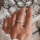 Spiritual seven chakra round eternity band in sterling silver