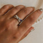 Master Healer Amethyst, Clear Quartz, and Rose Quartz Cross Band Silver Ring for Healing Energy