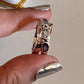 Handcrafted Master Healer Silver Ring with Amethyst, Clear Quartz, and Rose Quartz Stones