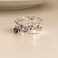 Sterling Silver Master Healer Ring featuring Amethyst, Clear Quartz, and Rose Quartz