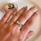 Master Healer Cross Band Silver Ring with Amethyst, Clear Quartz, and Rose Quartz