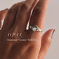 Opal Cherry Blossom Design Silver Ring