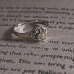 Sterling Silver Ring with Opal Cherry Blossom Detail