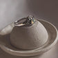 Handcrafted Silver Ring with Opal Cherry Blossom