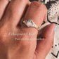 Opal Stone Cherry Blossom Ring in Silver