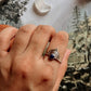 Lapis Boho 2 Silver Ring with Unique Design