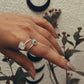 Moonstone Double Raw Uncut Adjustable Sterling Silver Ring
