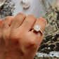 Moonstone Rectangular Silver Ring for Timeless Style