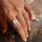 Moonstone Rectangular Design Silver Ring