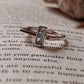 Sophisticated Blue Topaz Silver Ring Featuring Side Stones