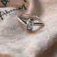 Blue Topaz Side Stone Silver Ring