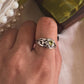 Elegant Peridot Forest Ring in Sterling Silver