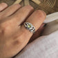 Peridot Stone Forest Design Silver Ring
