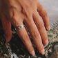 Elegant Moonstone Evil Eye Silver Ring