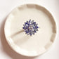 Tanzanite flower statement sterling silver ring