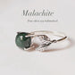 Malachite Forest Enchantment Silver Ring with Nature-Inspired Design