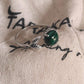 Nature-Inspired Malachite Forest Enchantment Silver Ring