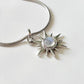 Sunshine moonstone sterling silver pendant