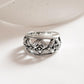 Tribey floral sterling silver ring