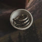 Sleek and bold serpent chunky silver ring