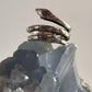 Timeless chunky silver ring with serpent detail