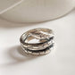 Vibrant serpent design chunky silver ring for bold style