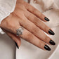 Charming Hamsa hand ring in sterling silver