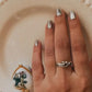 925 sterling silver ring with wave detail