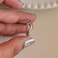 Minimalist wave design silver ring