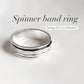 Hammered spinner ring in sterling silver