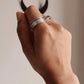 Elegant hammered silver spinner ring for a unique style
