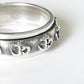 Spiritual Om Aum Spinner Ring in Silver