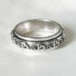 Sterling Silver Om Aum Spinner Ring
