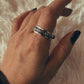 Om Aum Spinner Ring in Sterling Silver