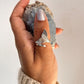 Elegant fish tail silver ring with intricate detailing