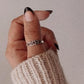 Handcrafted silver ring featuring Celtic knot details