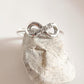 Handcrafted Moonstone Infinity Ring in Sterling Silver