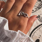 Elegant Moonstone Infinity Silver Ring