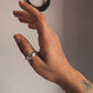 Bold Hammered Silver Band Ring