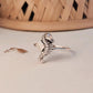 Handcrafted seahorse ring in sterling silver