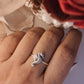 Charming sea horse ring in polished silver