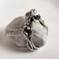 Forest Enchantment Hedgehog Mushroom Sterling Silver Ring