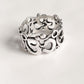 Full Band Sterling Silver Ring with Om Aum Design