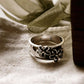 Sterling Silver 3D Floral Band Ring for Nature Lovers