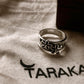 Floral Cut Out Design Silver Band Ring 